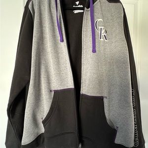 Mens Fanatics Rockies zip up hoodie